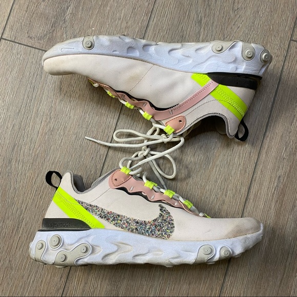 NIKE light soft pink React Element 55 PRM running shoes 8 - Picture 9 of 16